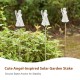 Glitzhome 36"H Set of 3 Solar Powered Angel Stake Light with stainless steel pole (KD)