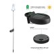 Glitzhome 36"H Set of 3 Solar Powered Angel Stake Light with stainless steel pole (KD)