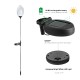 Glitzhome 36"H Set of 3 Solar Powered Stake Oval Flower Light with Stainless Steel Pole (KD)