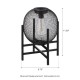 Glitzhome 11.5"H Set of 2 Black Metal Mesh Solar Powered Edison Bulb Outdoor Lantern with Stand