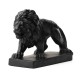 Glitzhome 24.5"L MGO Black Walking Lion Garden Statue