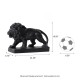 Glitzhome 24.5"L MGO Black Walking Lion Garden Statue