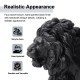 Glitzhome 24.5"L MGO Black Walking Lion Garden Statue