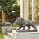 Glitzhome 24.5"L MGO Bronze Walking Lion Garden Statue