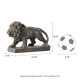 Glitzhome 24.5"L MGO Bronze Walking Lion Garden Statue