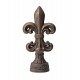 Glitzhome 21.25"H MGO Bronze Standing Fleur De Lis Garden Statue