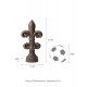 Glitzhome 21.25"H MGO Bronze Standing Fleur De Lis Garden Statue