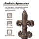 Glitzhome 21.25"H MGO Bronze Standing Fleur De Lis Garden Statue