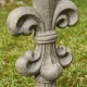 Glitzhome 21.25"H MGO Standing Fleur De Lis Garden Statue