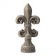 Glitzhome 21.25"H MGO Standing Fleur De Lis Garden Statue