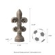 Glitzhome 21.25"H MGO Standing Fleur De Lis Garden Statue