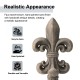 Glitzhome 21.25"H MGO Standing Fleur De Lis Garden Statue