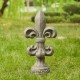 Glitzhome 21.25"H MGO Standing Fleur De Lis Garden Statue