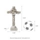 Glitzhome 21"H MGO Holy Cross with Lily Garden Statue