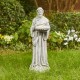 Glitzhome 32.75"H MGO St. Francis Garden Statue with Birdfeeder