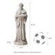 Glitzhome 32.75"H MGO St. Francis Garden Statue with Birdfeeder