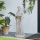 Glitzhome 32.75"H MGO St. Francis Garden Statue with Birdfeeder