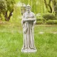 Glitzhome 32.75"H MGO St. Francis Garden Statue with Birdfeeder