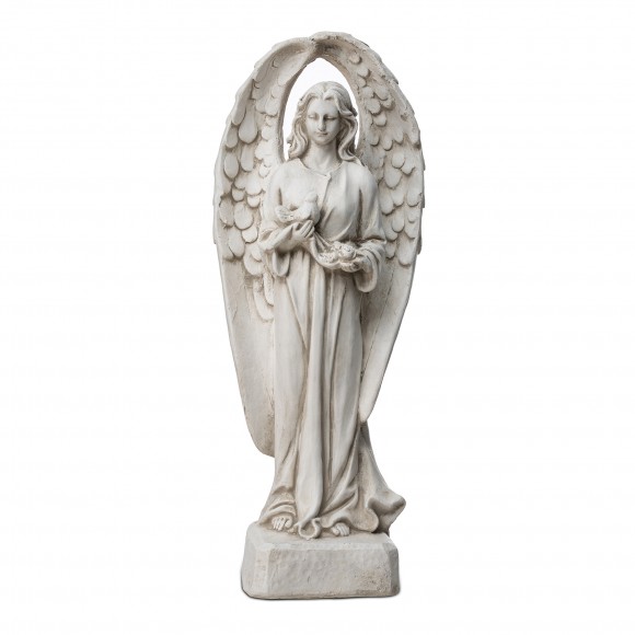 Glitzhome 20.5"H MGO Standing Archangel Garden Statue