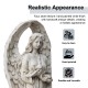 Glitzhome 20.5"H MGO Standing Archangel Garden Statue