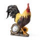 Glitzhome 13.75"H Resin Solar Powered Vibrant Rooster Garden Statue