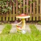 Glitzhome 15.75"H MGO Solar Powered Vibrant Mushrooms Garden Statue