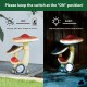 Glitzhome 15.75"H MGO Solar Powered Vibrant Mushrooms Garden Statue