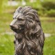 Glitzhome 27.75"H Oversized MGO Bronze Sitting Lion Garden Statue