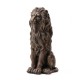 Glitzhome 27.75"H Oversized MGO Bronze Sitting Lion Garden Statue