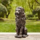 Glitzhome 27.75"H Oversized MGO Bronze Sitting Lion Garden Statue