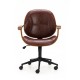 Glitzhome Russet Leatherette Gaslift Adjustable Swivel Office Chair