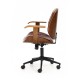 Glitzhome Russet Leatherette Gaslift Adjustable Swivel Office Chair