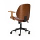 Glitzhome Russet Leatherette Gaslift Adjustable Swivel Office Chair