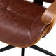 Glitzhome Russet Leatherette Gaslift Adjustable Swivel Office Chair