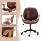 Glitzhome Russet Leatherette Gaslift Adjustable Swivel Office Chair