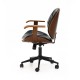 Glitzhome Black Leatherette Gaslift Adjustable Swivel Office Chair