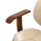 Glitzhome Beige Leatherette Gaslift Adjustable Swivel Office Chair