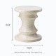 Glitzhome 18.25" Multi-functional MGO Faux Terrazzo Chess Garden Stool or Planter Stand or Accent Table