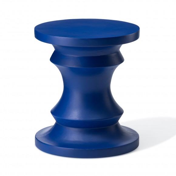 Glitzhome 18.25"Multi-functional MGO Cobalt Blue Chess Garden Stool or Planter Stand or Accent Table