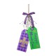 Glitzhome 25.5"H Happy Mardi Gras  Day Wooden Bookmark Door Hanger