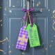 Glitzhome 25.5"H Happy Mardi Gras  Day Wooden Bookmark Door Hanger