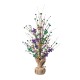 Glitzhome 21"H Lighted Mardi Gras  Fleur-de-Lis & Berry Table Tree