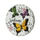 Glitzhome 9.75"D Set of 2 Cement Stepping Stones with Fluttering Butterflies and Dragonflies Pattern