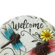 Glitzhome 9.75"D Set of 2 Cement Stepping Stones with Fluttering Butterflies and Dragonflies Pattern