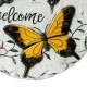 Glitzhome 9.75"D Set of 2 Cement Stepping Stones with Fluttering Butterflies and Dragonflies Pattern