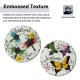 Glitzhome 9.75"D Set of 2 Cement Stepping Stones with Fluttering Butterflies and Dragonflies Pattern