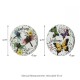 Glitzhome 9.75"D Set of 2 Cement Stepping Stones with Fluttering Butterflies and Dragonflies Pattern