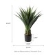 Glitzhome 3.25ft. Faux Agave Plant in Pot