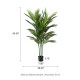 Glitzhome 5ft. Faux Palm Tree in Pot