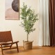 Glitzhome 6ft. Faux Olive Tree in Pot